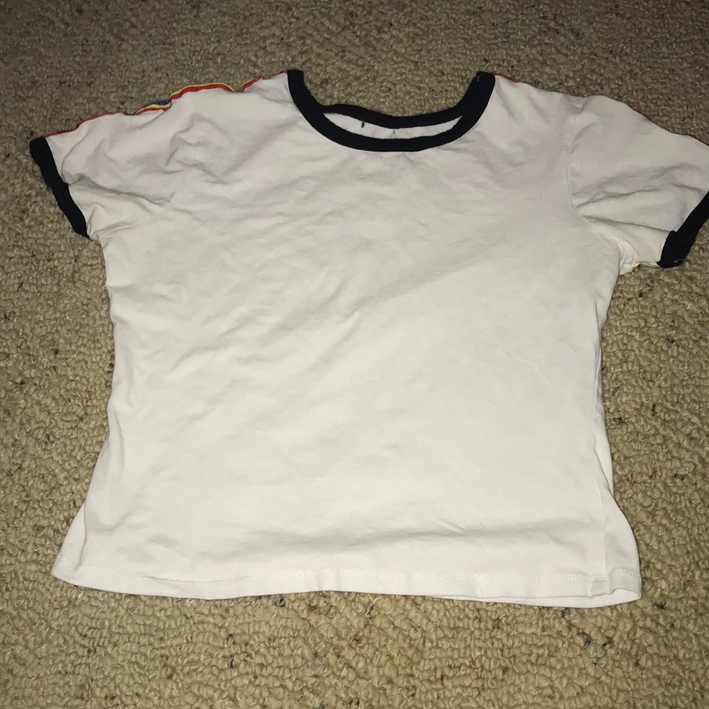 white crop shirt